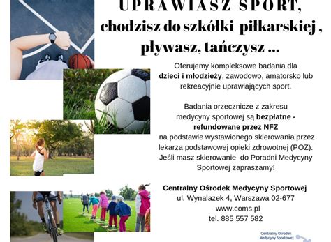 Badania Sportowe Coms Ferajna Rozw J Poprzez Sport