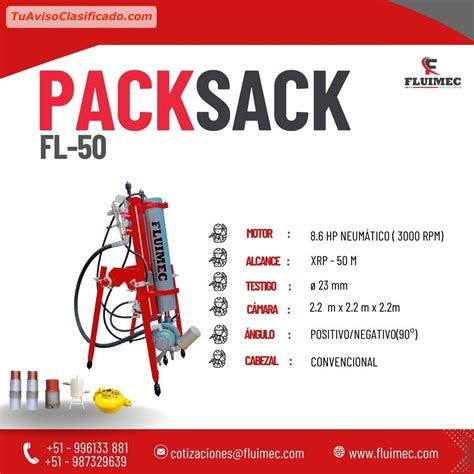 Perforadora Packsack Neumatica Fl Para Interior Mina Socav N