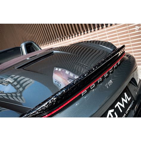 Twl台灣碳纖 Porsche保時捷 718 Cayman Boxster 升級新款led 後導光條 尾燈條燈 第三煞車 蝦皮購物