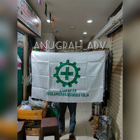 Jual Bendera K Ukuran Cm X Cm Tulisan Hijau Shopee Indonesia