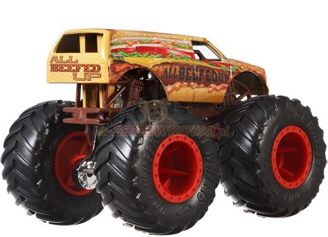 MATTEL HOT WHEELS MONSTER TRUCKS SAMOCHÓD POJAZD ALL BEEFED UP GBT MAŁE SAMOCHODZIKI