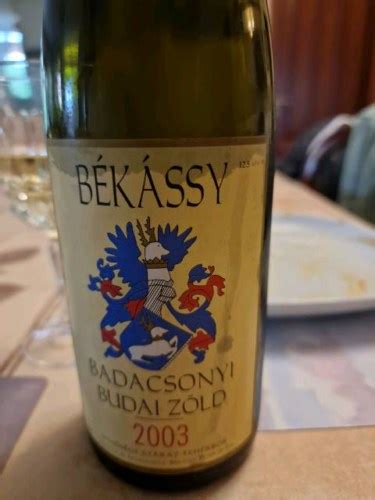 Békássy Badacsonyi Budai Zöld Vivino Canada