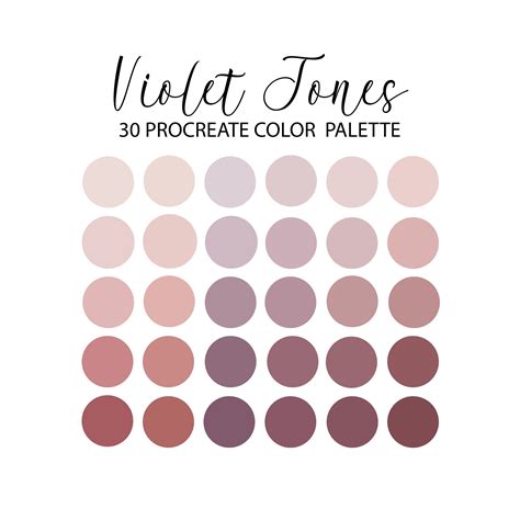 Violet Tones Plum Procreate Color Palette Hex Code Purple Color Palette Ipad Color Palette