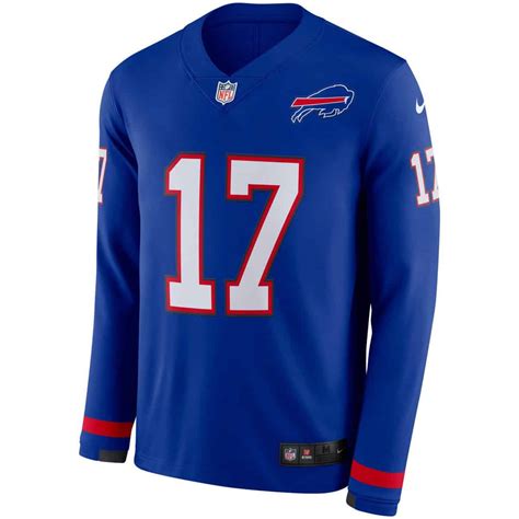 josh allen buffalo bills royal therma long sleeve jersey