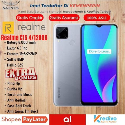 Realme C15 Ram 4GB Rom 128GB 4 128 4 64 3 64 Garansi Resmi Realme 1