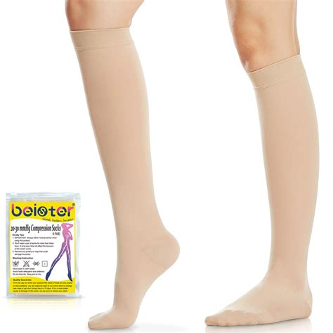 Beister Closed Toe Knee High Calf Compression Socks For Women And Men