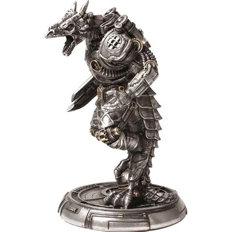 Steampunk Robot Dragon Warrior Statue