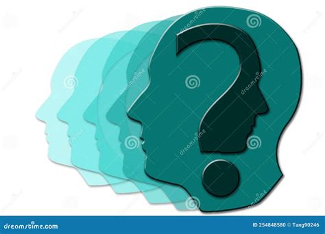 Human Head With Question Mark Icon Isolated Stock Illustration