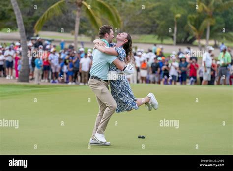 Brian Campbell Of The United States Hugs His Girlfriend Kelsi Mckee