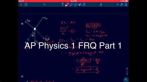 Ap Physics 1 Frq Tackling Q1 Short Answer 2016 Youtube