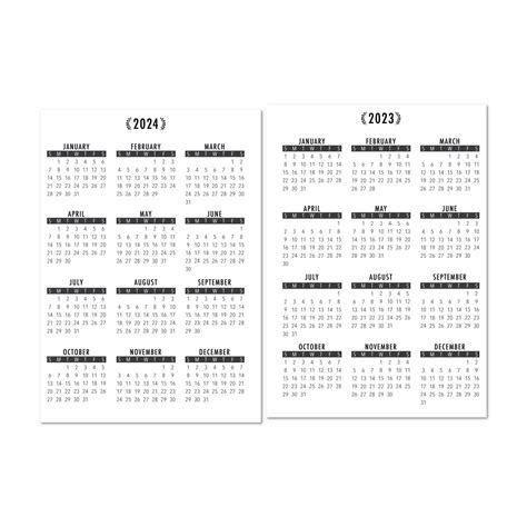 2023 Calendar At A Glance Printable