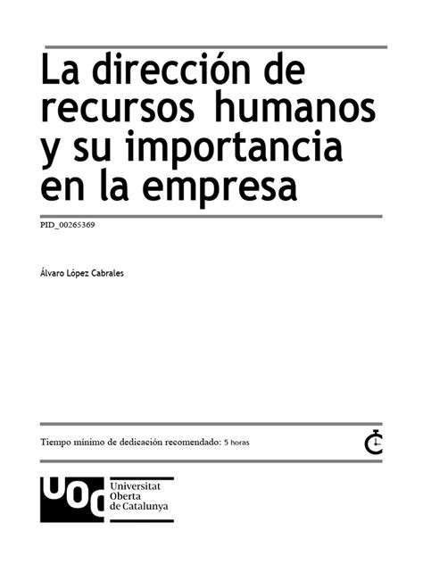 Modulo 1 La Direccion De Recursos Humanos Ysu Importancia En La Empresa