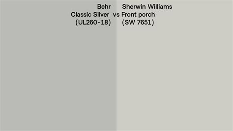 Behr Classic Silver Ul Vs Sherwin Williams Front Porch Sw