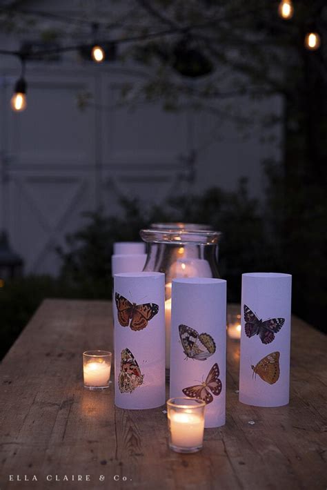 Butterfly Luminary Candles Free Printable Ella Claire And Co