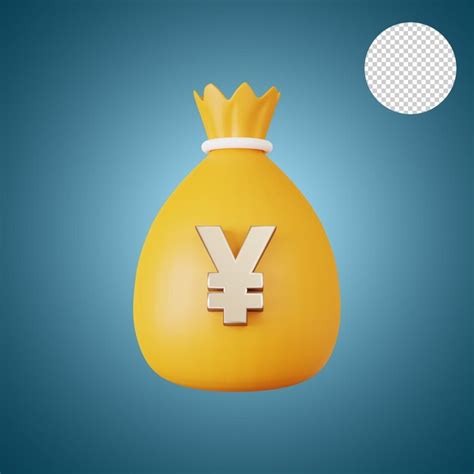 Premium Psd Bag Of Money With Yuan Sign D Rendering