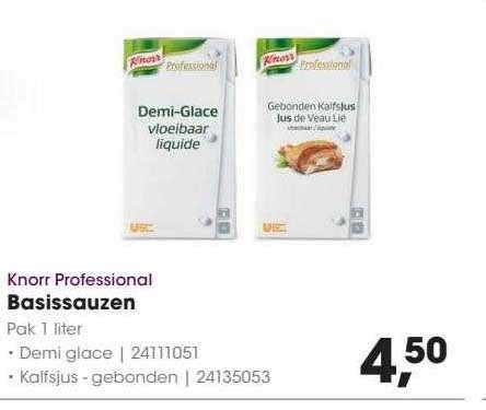 Knorr Professional Basissauzen Aanbieding Bij Hanos Folders Nl