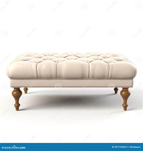 Beige Ottoman Dynasty Realistic 3d Render Of A Tufted Ottoman Stock