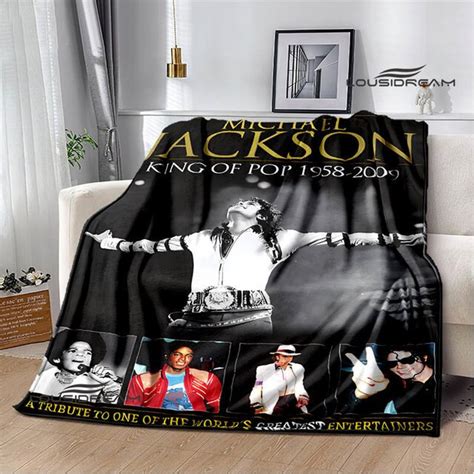 Michael Jackson Retro Print Blanket Global Mj Shop