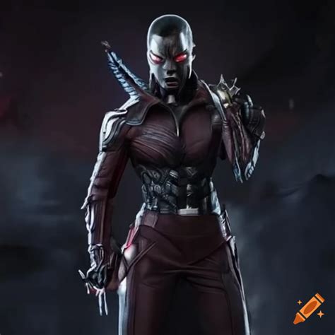 Image Of The Marvel Character Blade In His High Tech Suit On Craiyon