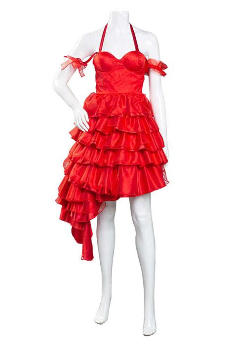 Harley Quinn Red Dress Costume Outfits Nalagila