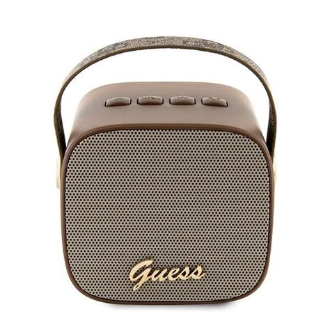 Guess Speaker Mini G Leather Script Logo Br Zowy G O Nik Mobilny