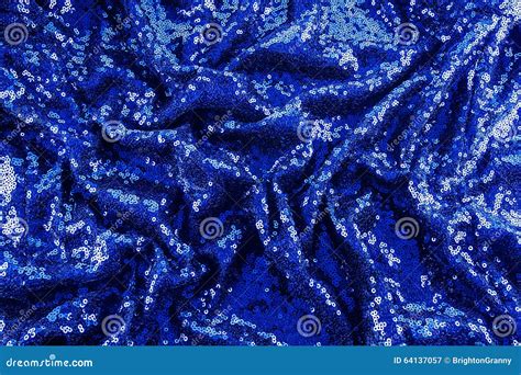 Blue Sequin Fabric Stock Image Image Of Tone Shiny 64137057