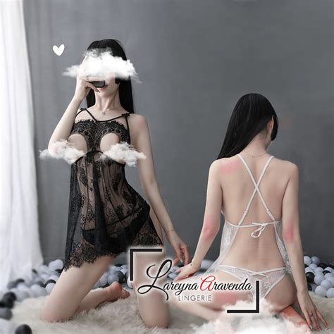 Jual Set Lingerie CD Seksi Model Gaun Lace Open Cup LG239 Shopee