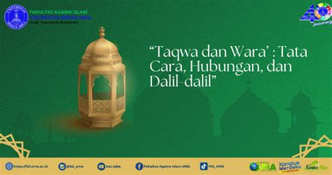 Taqwa Dan Wara Tata Cara Hubungan Dan Dalil Dalil Fakultas Agama