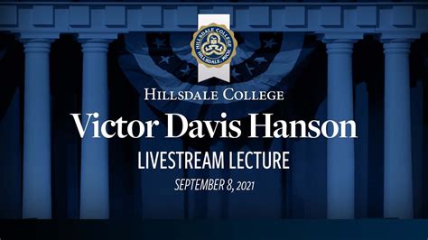 Victor Davis Hanson Lecture at Hillsdale College - VDH’s Blade of Perseus