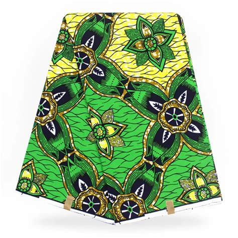 Buy Ybgw 124 Fashion Design Green African Wax Fabric