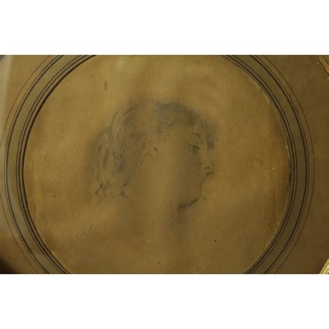 Dessin portrait de femme de profil époque 19ème siècle Au temps d Abelina