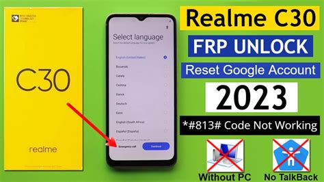 Realme C30 RMX3581 Frp Unlock Bypass Google Account Lock Without Pc