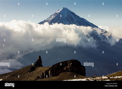 Koryaksky Volcano On The Kamchatka Peninsula Russia Stock Photo Alamy