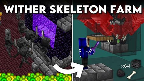 Minecraft Easiest And Simple Wither Skeleton Farm Tutorial Youtube