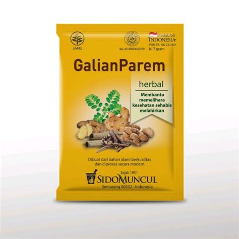 Jual JAMU GALIAN PAREM SIDOMUNCUL Isi 10 Sachet Shopee Indonesia