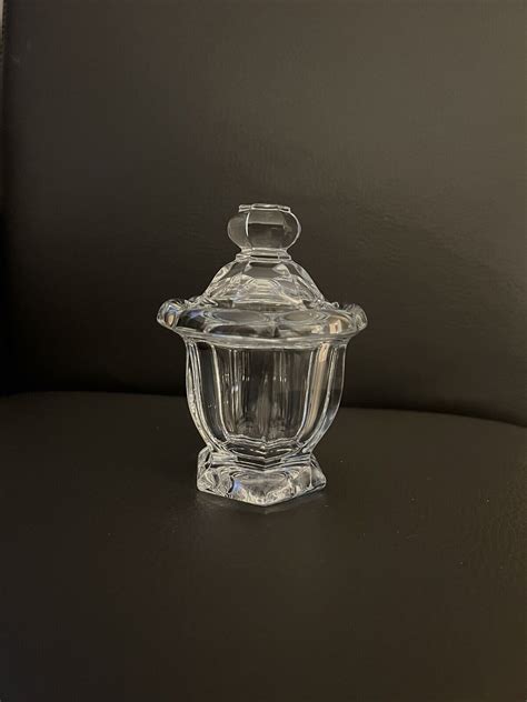 Baccarat France Bretagne Crystal Mustard Honey Sugar Jam Jar Lid Ebay