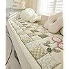 Amazon Huierxun Patchwork Cotton Quilted Couch Cover Applique