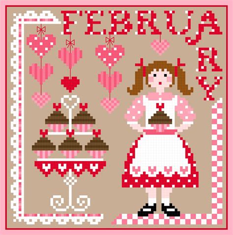 Sugar Stitches Miss February Cross Stitch Pattern Stitch