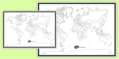 Simple World Map Ks1 - Draw A Topographic Map