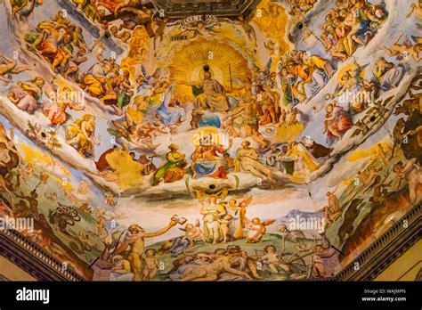 Giorgio Vasari fresco of Jesus Christ Last Judgment, Cathedral of Santa Maria del Fiore ...