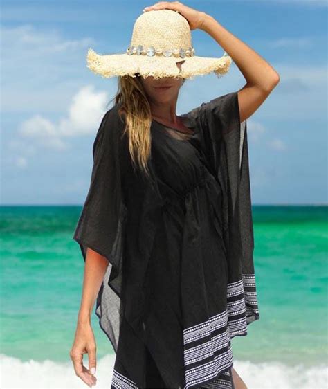 Beach Kaftan Black Beach Kaftan Beachwear For Women Fashion