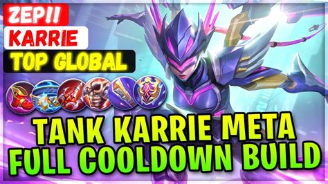 Full Cooldown Tank Karrie Maddening Meta Build Top Global Karrie