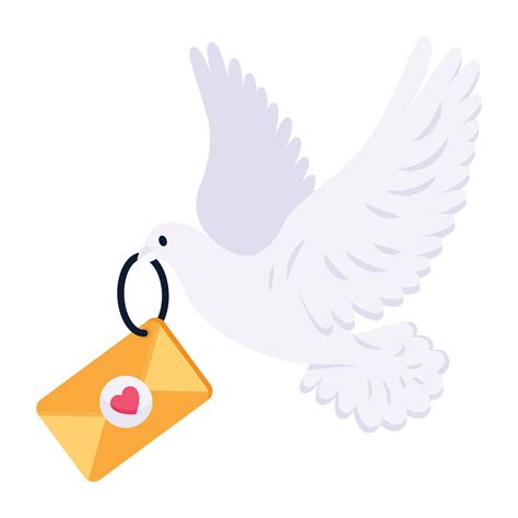 An editable flat icon of post pigeon 7848573 Vector Art at Vecteezy