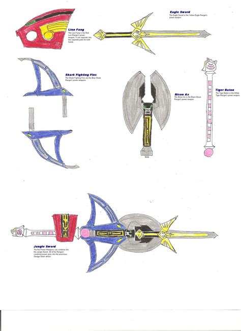 Wild Force Power Weapons And Jungle Sword By Zackon7 On Deviantart