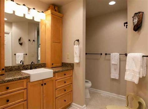 Dry Bathroom Remodel Ideas with Cream Paint Color