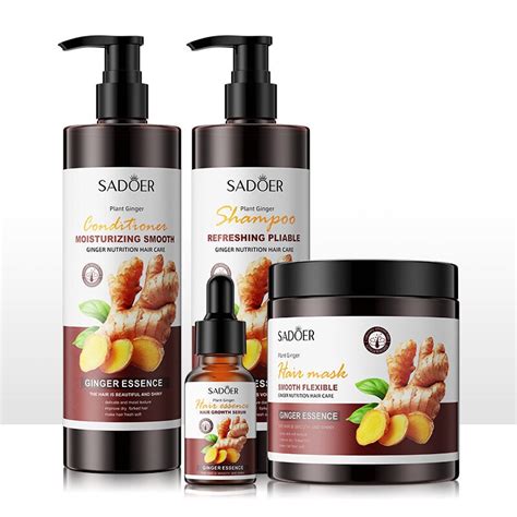 ROREC SADOER Ginger Plant Essence Hair Shampoo Conditioner Hair Mask