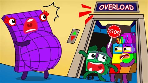 STOP The Elevator Is Overloaded It S Dangerous For Numberblocks 60 L