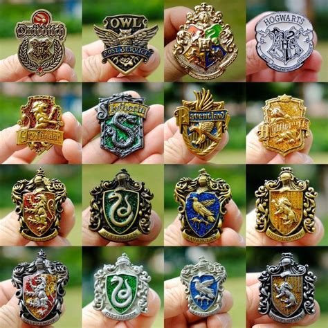 Harry Potter Hogwarts Gryffindor Slytherin Metall Abzeichen Pin Brosche