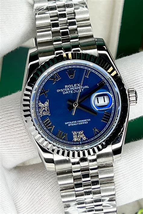 Rolex Datejust Replika Bayan Kol Saati Lacivert Kadran Mm