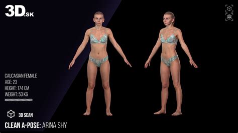 Cleaned A Pose Scan Arina Shy Underwear 3d Model Turbosquid 1991586